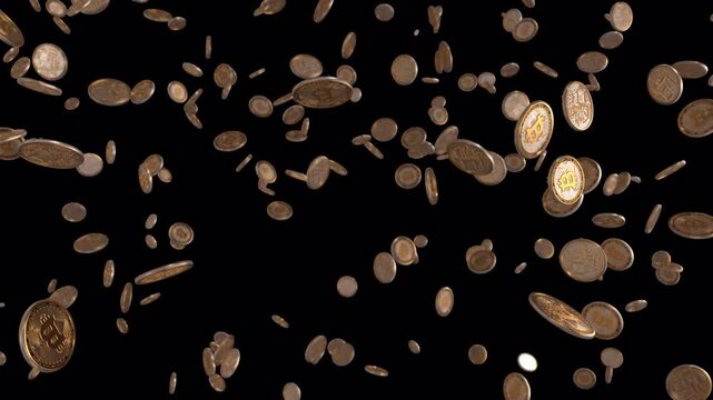 3D Bitcoin Rainfall (Loop)