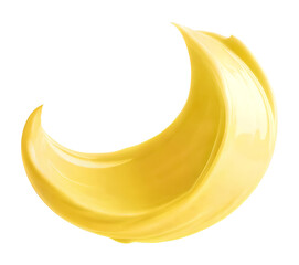 Swirl of butter isolated transparent background