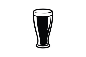 Beer silhouette, Beer glass and bottle icon symbol. Beer vector illustration  