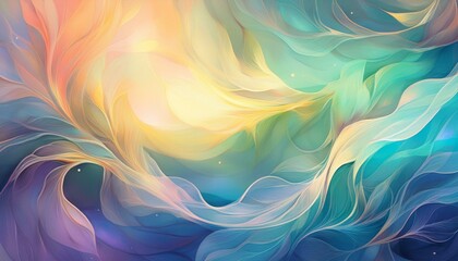 Obraz premium Ethereal painting background with soft gradients, luminous glow, and delicate textures for mystical and artistic designs.
