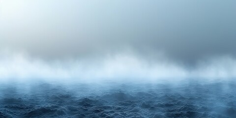 Naklejka premium Ethereal Misty Oceanic Scene with Soft Horizon and Calm Atmosphere Invoking Deep Tranquility and Serene Contemplation