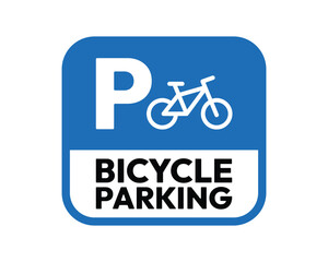 Secure and Convenient Bicycle Parking Sign for Public and Urban Spaces - Best Quality Vector Art Offering a Modern and Clear Design for Indicating Bike Parking Availability