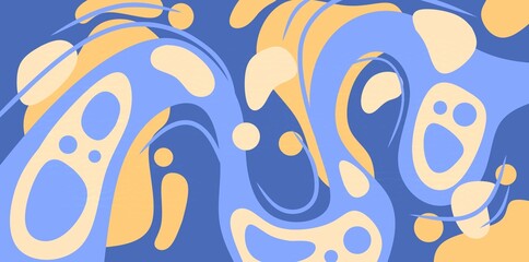 Naklejka premium Abstract Geometric Artwork Flowing Shapes background