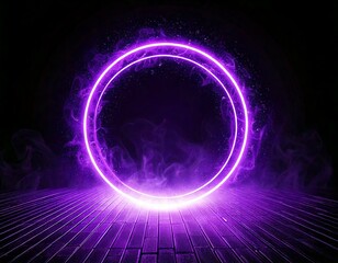 Fototapeta premium Sci Fi modern. Futuristic smoke. Neon color geometric