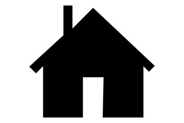 House icon silhouette vector illustration
