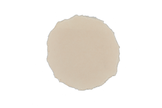 ripped round beige paper cardboard isolated on white or transparent png