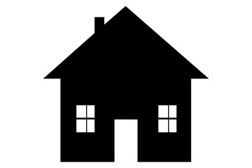 House icon silhouette vector illustration
