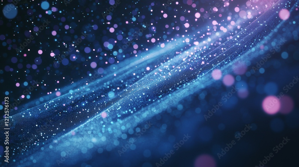 Poster a 3d rendering of a futuristic wave illustrating the network connection structure in cyberspace