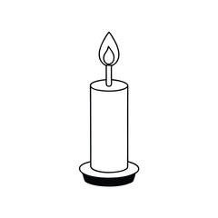 Obraz premium Candle vector illustration