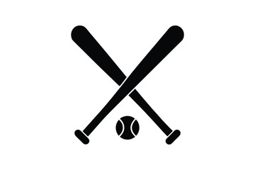 Baseball bat icon. Simple illustration of baseball bat vector illustration, Baseball bat silhouette, 
