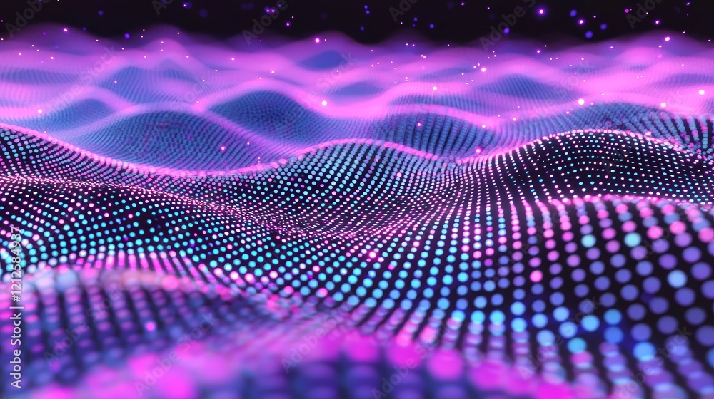 Aufkleber a 4k animation showcasing an abstract plexus shape, featuring low-polygon lines and dots, to illustr