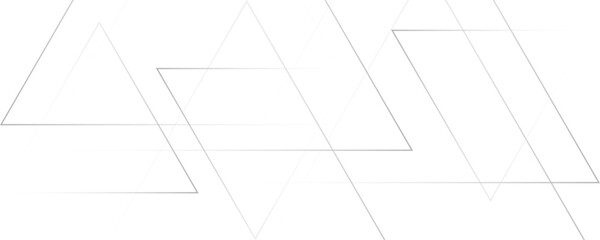 Abstract white and gray color geometric shape and lines seamless pattern transparent background design.
