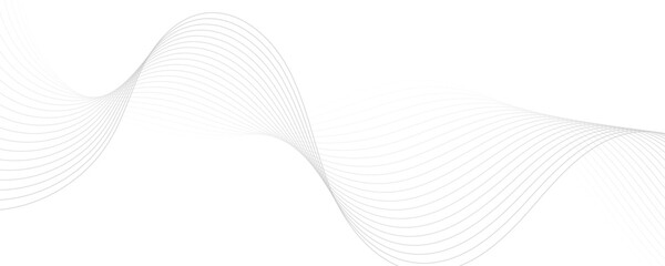Abstract gray wave dynamic curve lines background. Energy technology concept modern backdrop design for business, presentation, banner.