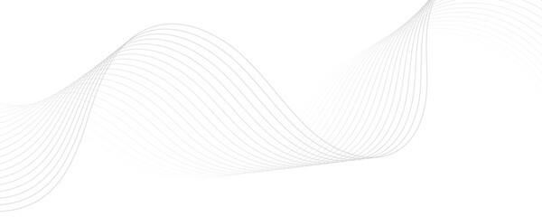 Abstract gray wave dynamic curve lines background. Energy technology concept modern backdrop design for business, presentation, banner.
