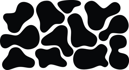fluid shapes set vector illustration