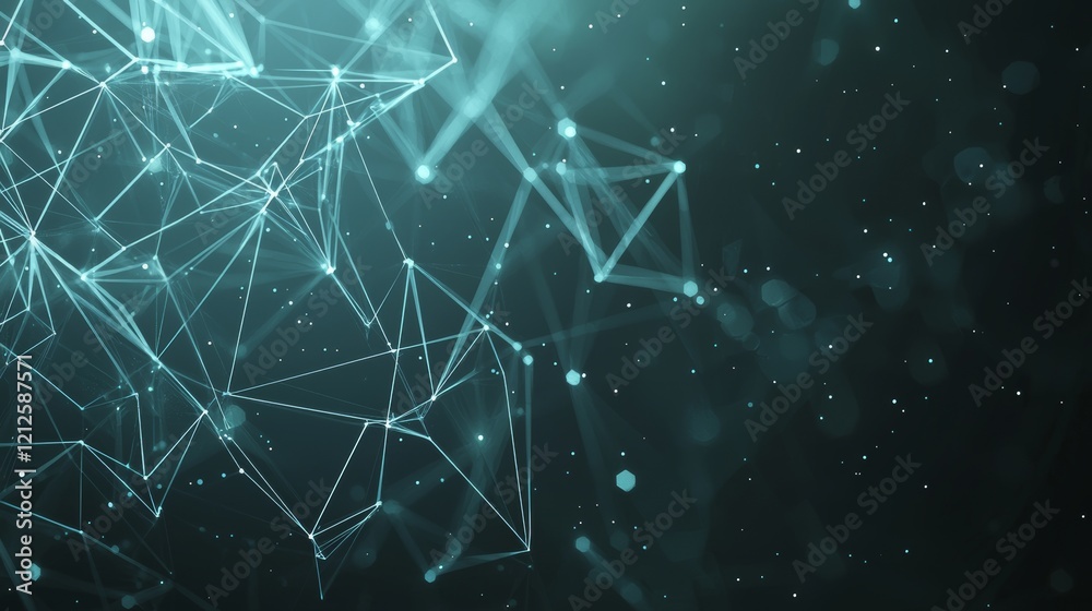 Poster background featuring abstract wave technology. connection structure. integration of big data visuali