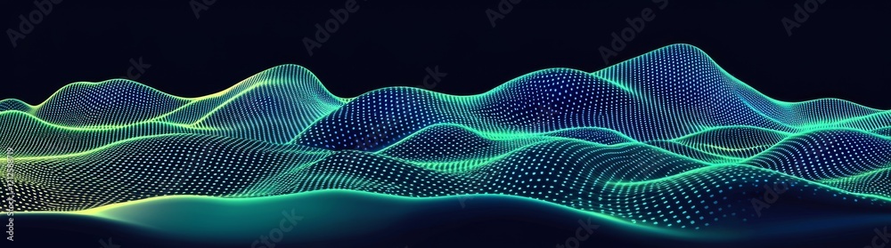 Aufkleber an abstract digital backdrop of points and lines interconnected, symbolizing big data and networks. 