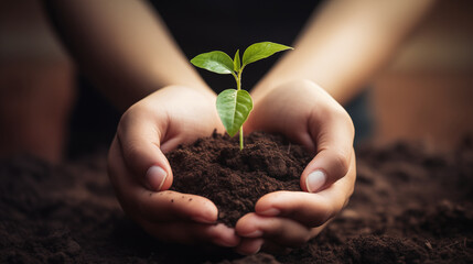 Plant Seedling Being Planted