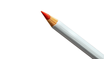 white Pencil isolated on transparent background.