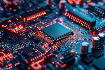 Obraz premium Inventories of quantum computer cores in high technology
