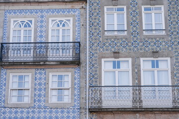 facade of a building palace view in Braga in Portugal