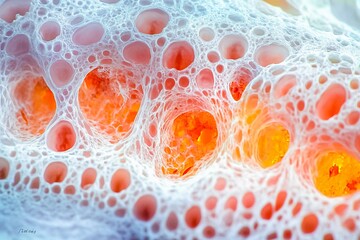 Bone spongy structure close-up, healthy texture of bone