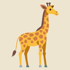 Obraz premium giraffe cartoon isolated on white
