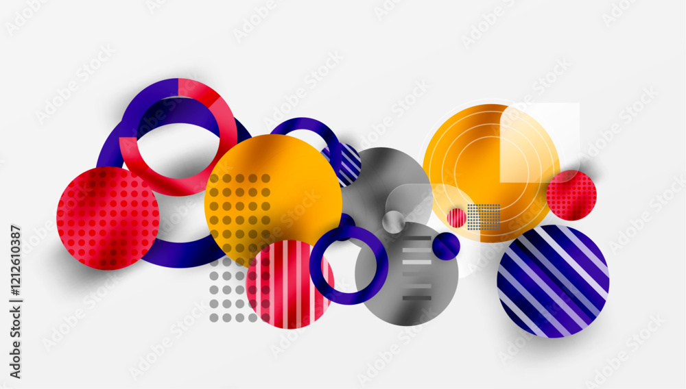 Poster Abstract background - layered geometric shapes with smooth gradients and transparency