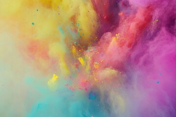 Obraz premium Vibrant Explosion of Colorful Powder Clouds
