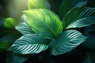 Fototapeta premium A detailed view of a plant's green foliage