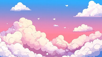 Obraz premium Pink sky for valentines day