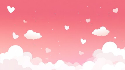 Pink sky for valentines day