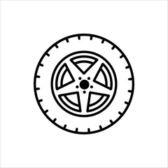 Obraz premium Car tires icon. Vector illustration for web design. Isolated on white background.
