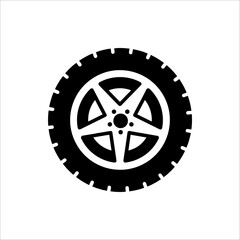 Car tires icon. Vector illustration for web design. Isolated on white background. © ARI