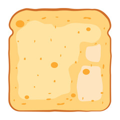 slice of toast bread, bread slice top view.