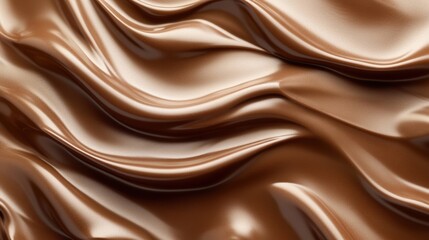 Obraz premium Fluid abstract waves and swirls in mocha mousse color high-fidelity texture artistic composition close-up viewpoint for creative inspiration
