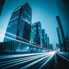 Fototapeta premium modern city in the night