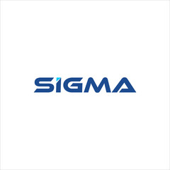 modern letter text sigma logo for transportation industrial design template