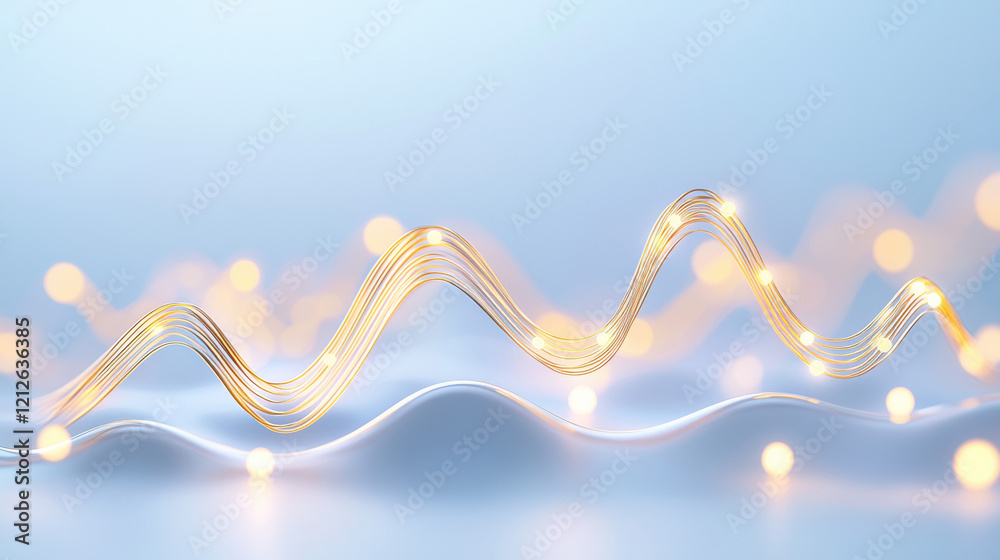 Fototapete abstract lines create dynamic flow against light gray backdrop, evoking sense of movement and energy