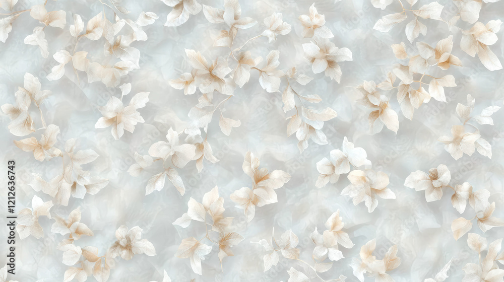 Poster delicate floral pattern with soft hues and subtle textures, perfect for backgrounds