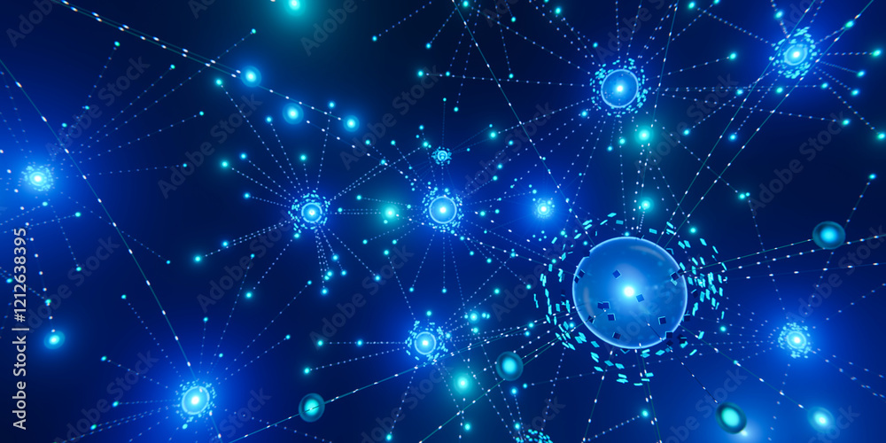 Wall mural neural network, artificial intelligence, deep learning