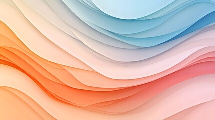 Obraz premium Smooth Pastel Gradients and Curves Creating a Calming Abstract Composition