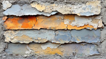 Obraz premium Urban Concrete Graffiti Wall with Vibrant Street Art, Grunge Texture, Peeling Posters, and Colorful Tags