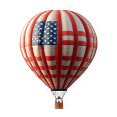 a hot air balloon in the sky ,isolated on transparent background.