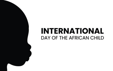 African Children Looking Vector Art for International Day of the African Child. Creative Poster, Card, and Banner Designs.