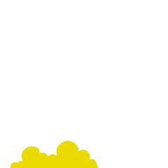 Yellow Cloud Vector Illustration