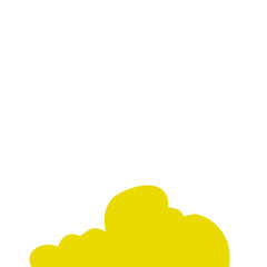 Yellow Cloud Vector Illustration