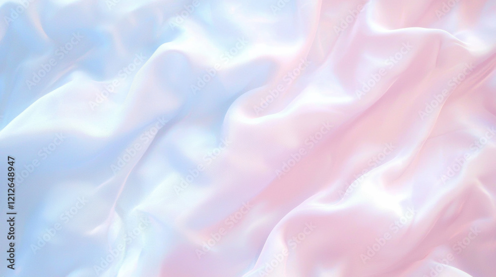 Poster soft pastel colors blend seamlessly in flowing fabric, creating serene and calming atmosphere