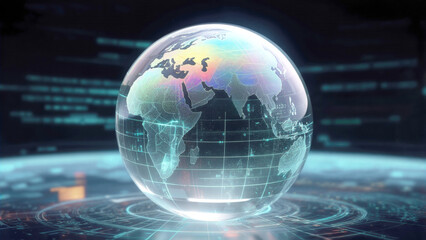Digital Earth: A Futuristic Representation of Global Connectivity and Technological Advancements