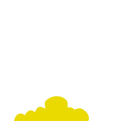 Obraz premium Yellow Cloud Vector Illustration